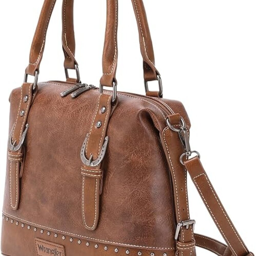 Wrangler Buckle Barrel Satchel